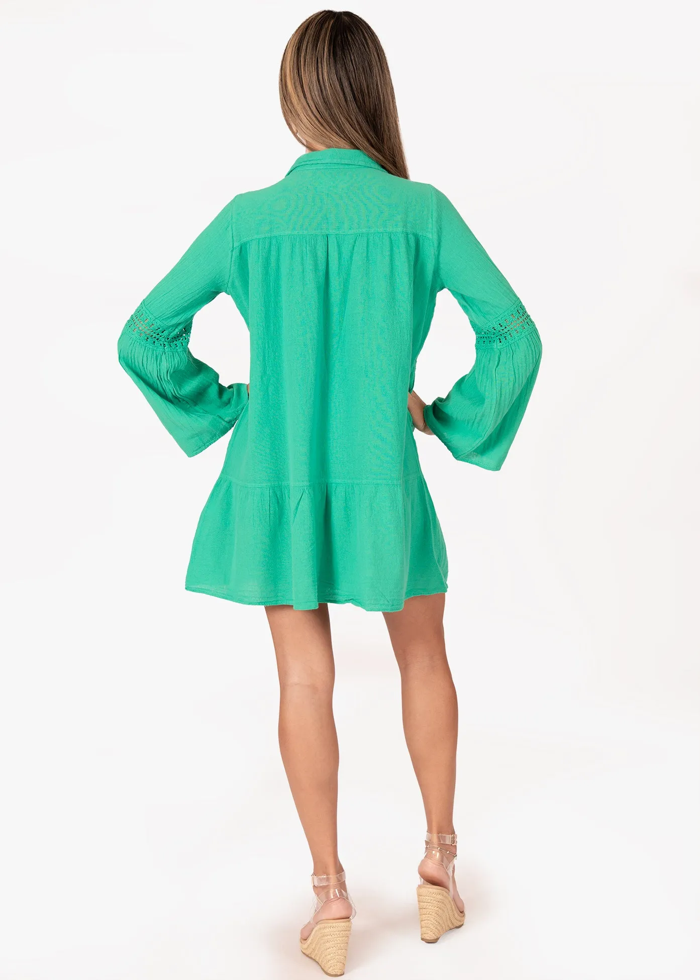 'Alma' Long Sleeve Mini Dress