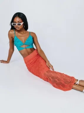 Archie Maxi Skirt Red