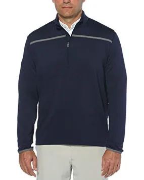 Callaway Men's Weather Series ¼ Zip Mock Neck Pullover For Men, Extended Sizes, Men’S Performance Apparel (Sizes Small-4Xl Big & Tall), Peacoat, XX-Large