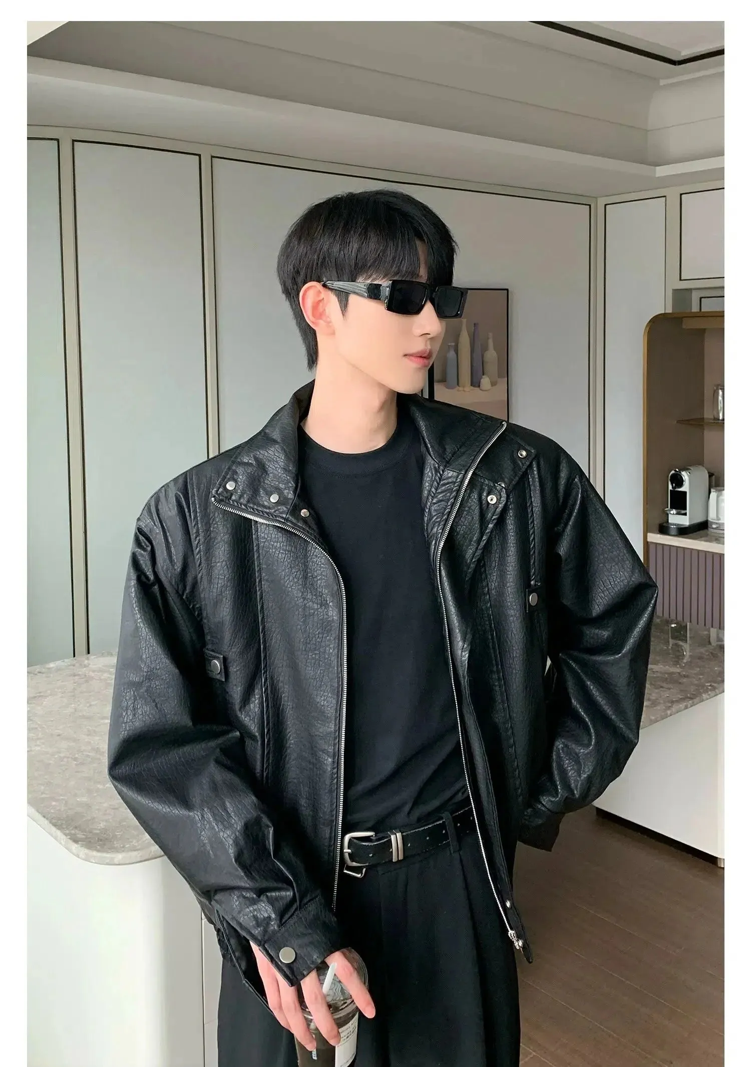 ChicMy-Fall Outfits -Autumn/Winter Coat Jacket INS Style Street Fashion Thickened Quilted Motorcycle Leather Jacket