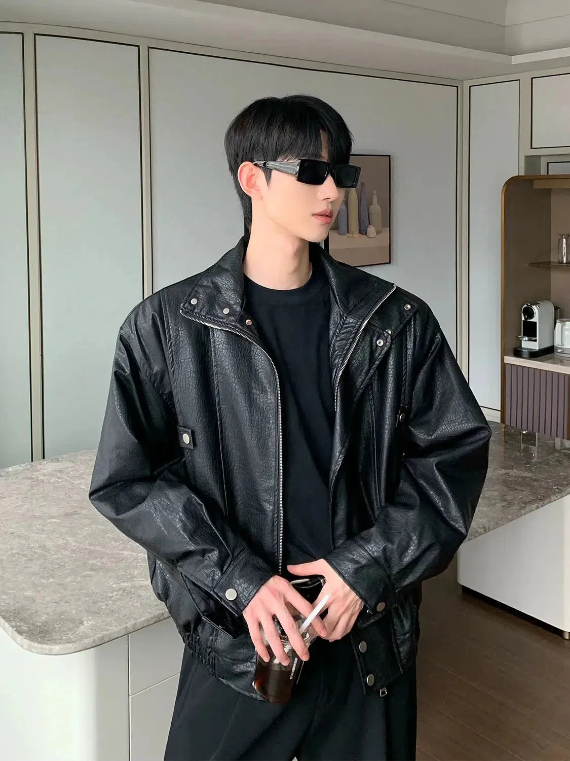 ChicMy-Fall Outfits -Autumn/Winter Coat Jacket INS Style Street Fashion Thickened Quilted Motorcycle Leather Jacket