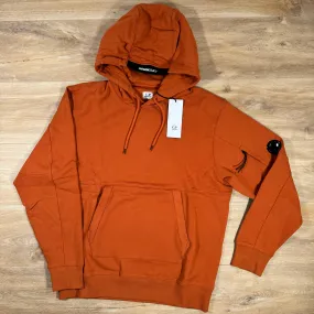 C.P. Company Diagonal Raised Lens Hoodie in Bombay Brown