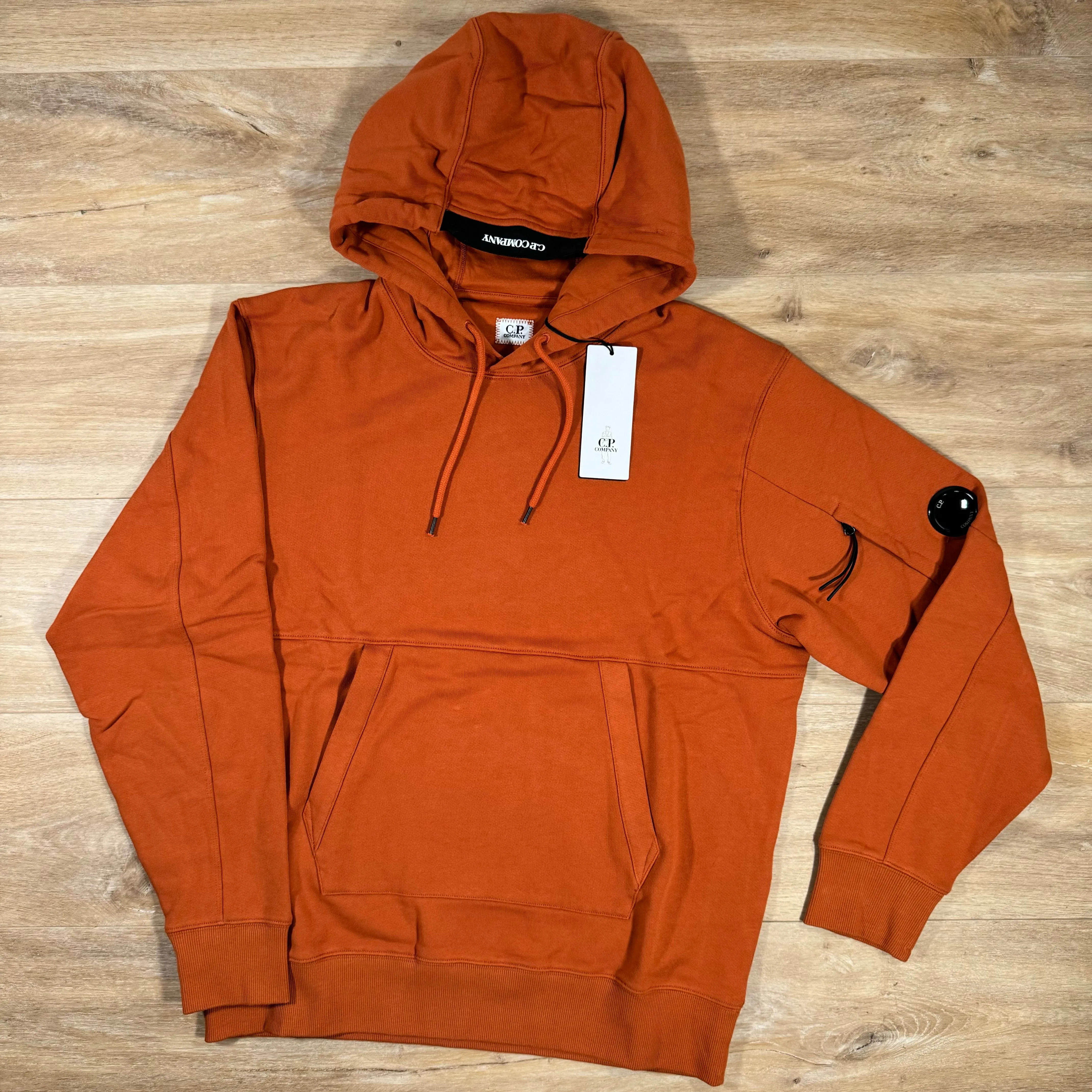 C.P. Company Diagonal Raised Lens Hoodie in Bombay Brown