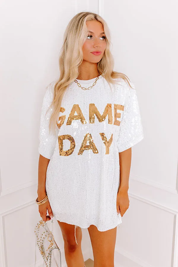 Gameday Sequin Tunic in White
