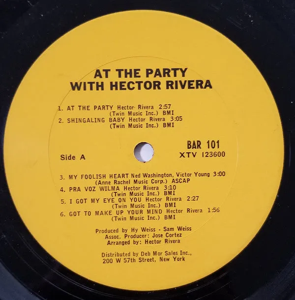Hector Rivera - At The Party With Hector Rivera (LP, Album, Mono) (VG)