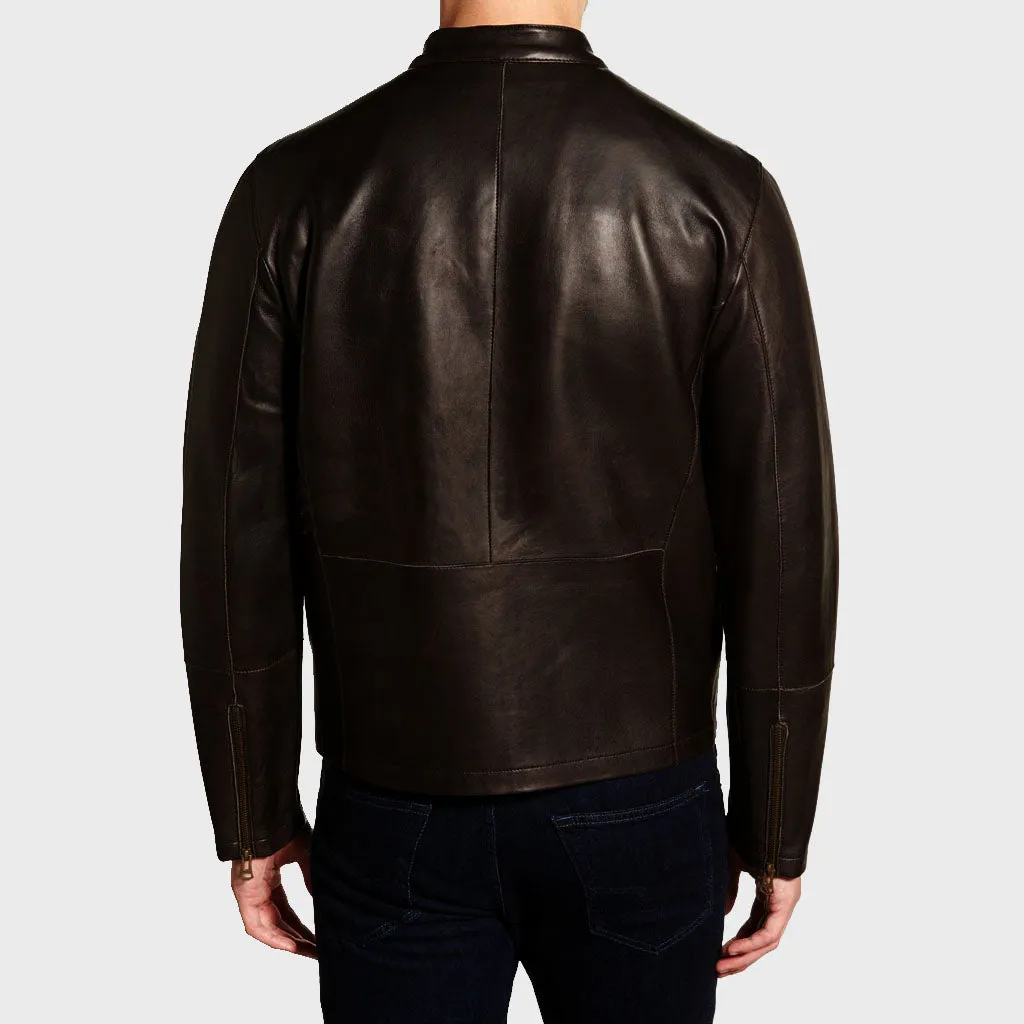 Men's Leather Biker Jacket