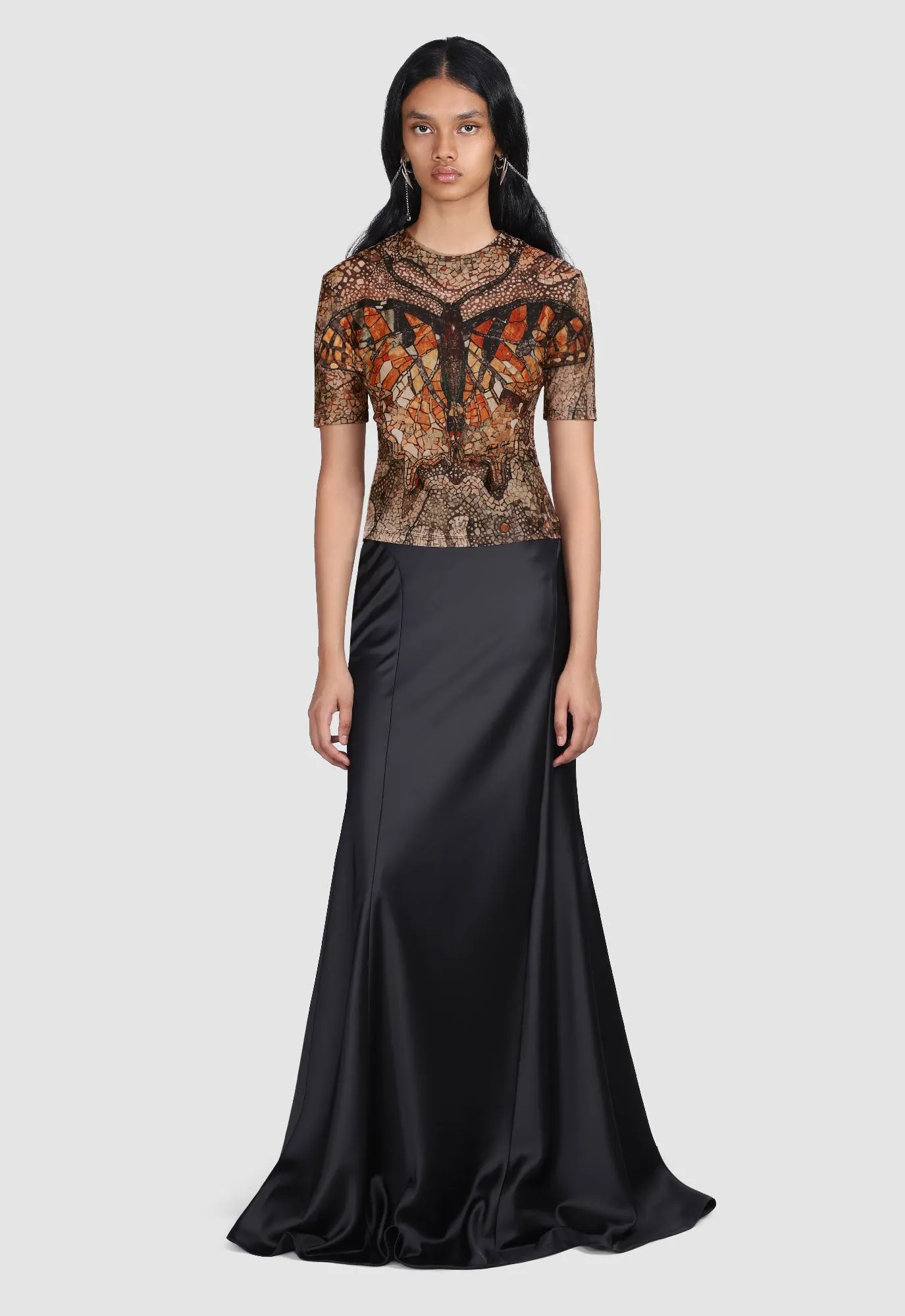 Mosaic Butterfly Mesh Top