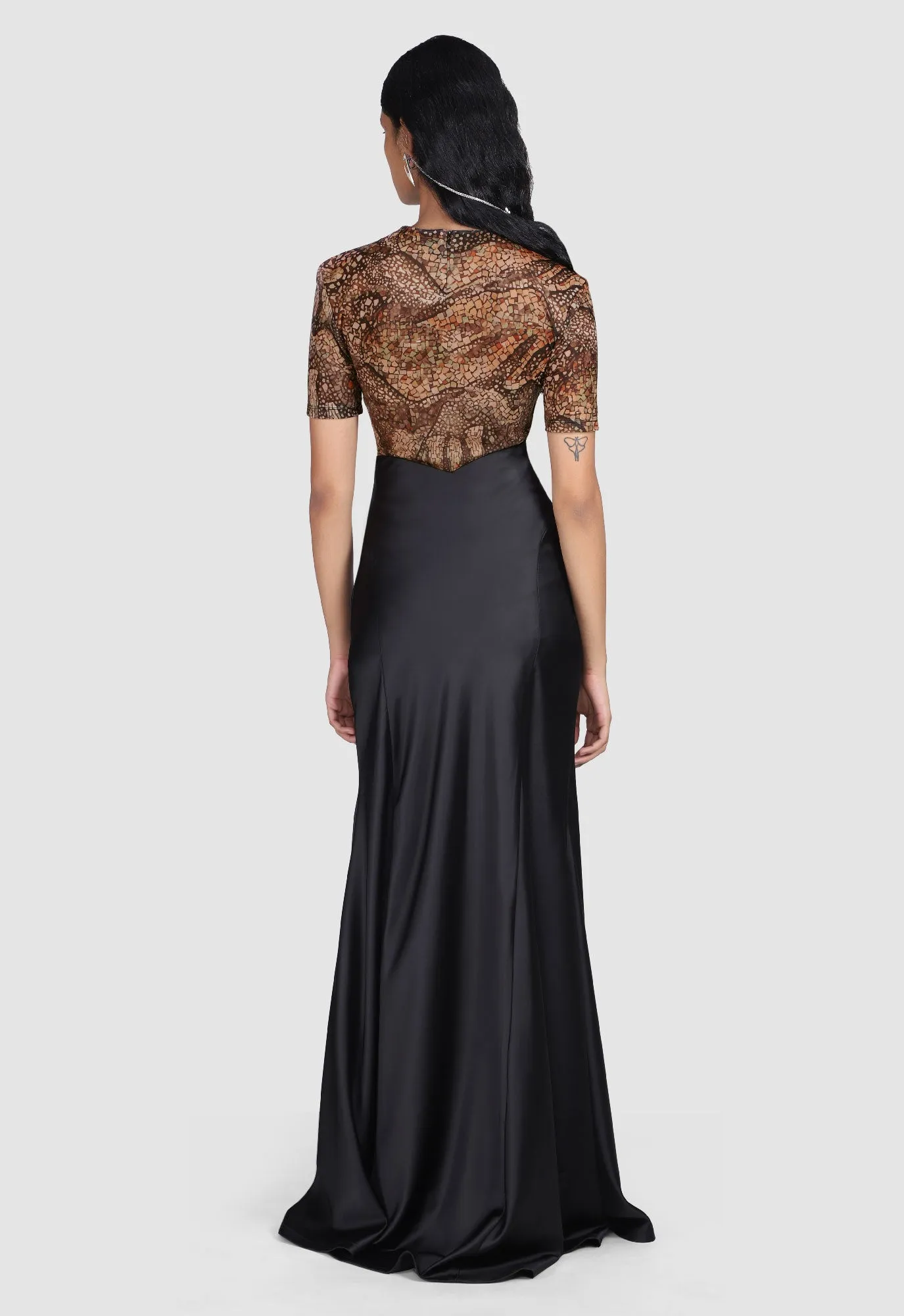 Mosaic Butterfly Mesh Top