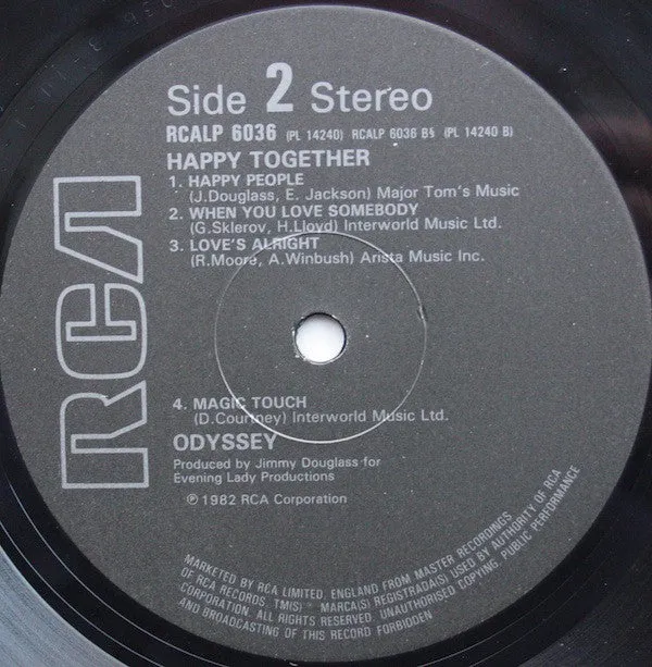 Odyssey (2) - Happy Together (LP, Album) (VG )