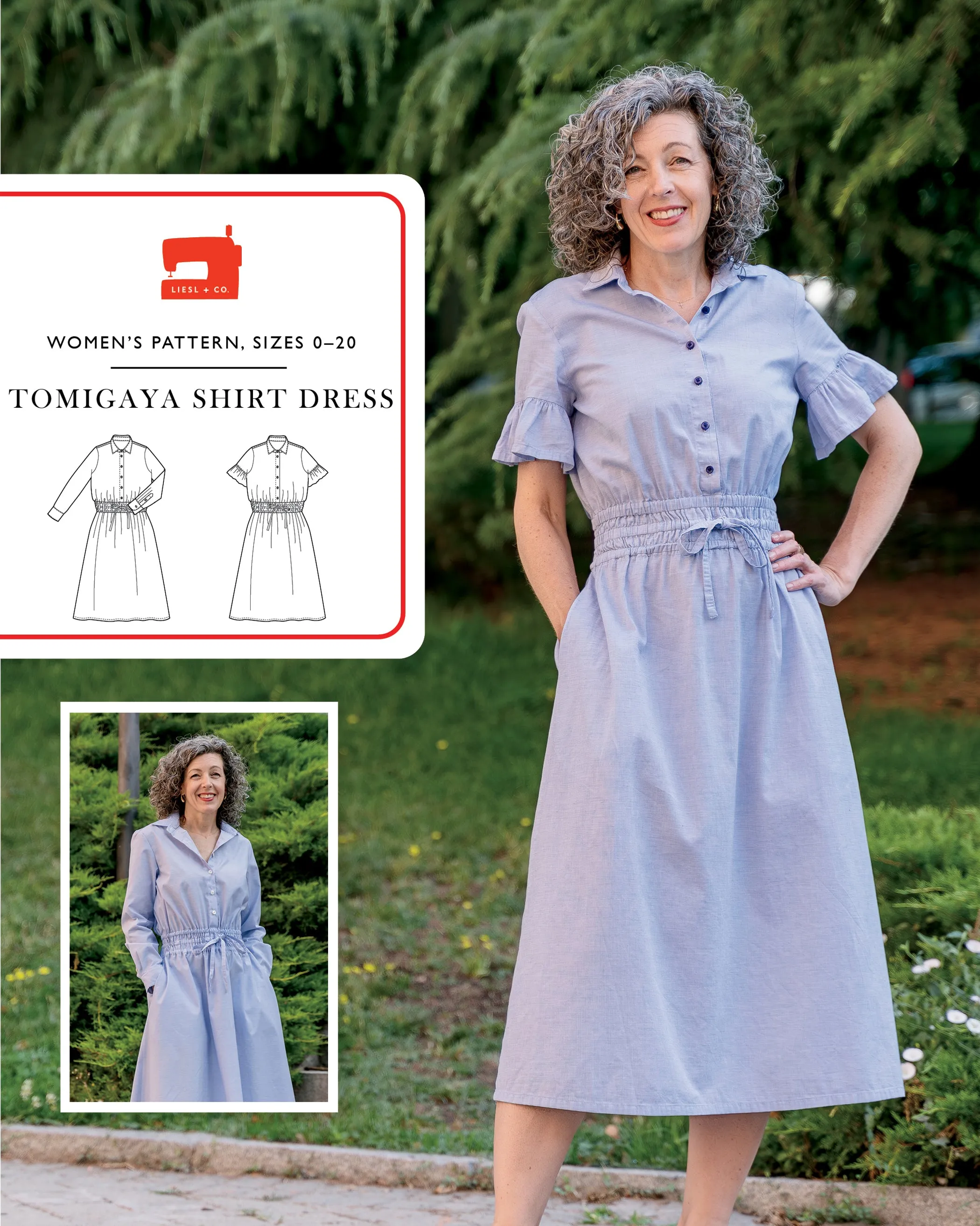 PDF Pattern - Tomigaya Shirt Dress | Liesl   Co