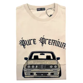 Pure Premium BMW E30 Gusheshe Cabrio Taupe T-Shirt