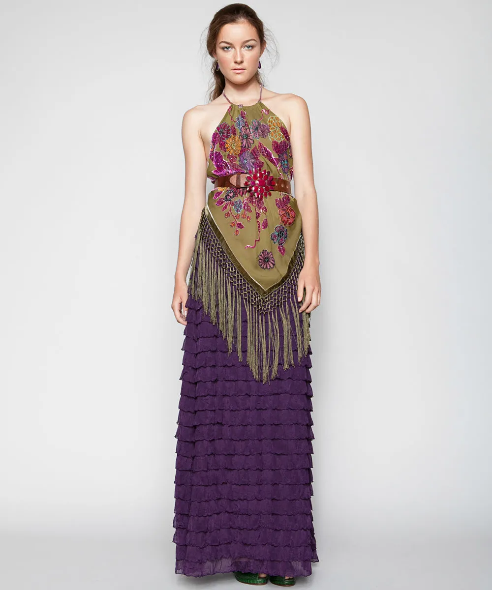 THE CAMILLE MAXI SKIRT IN AMETHYST