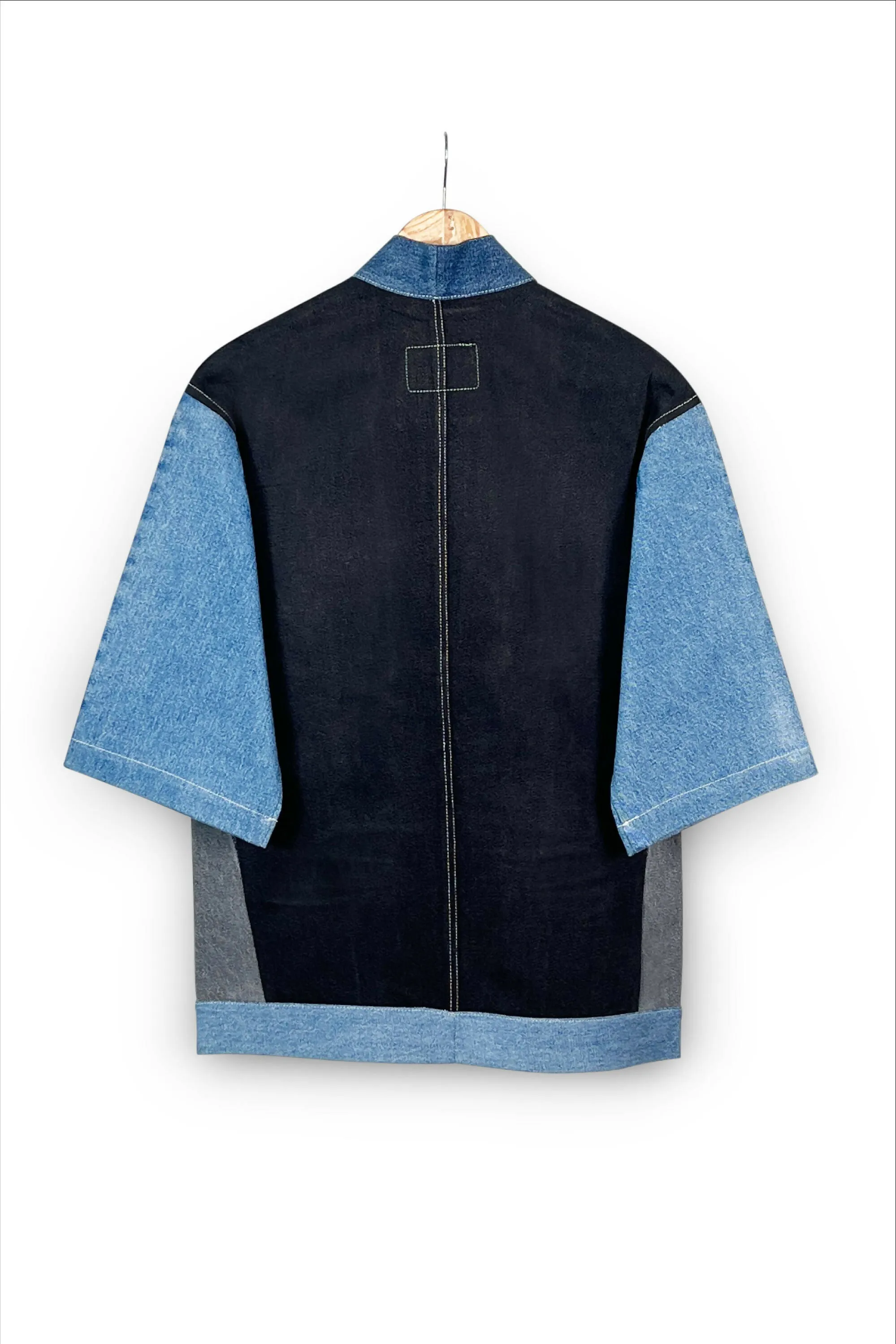 Vintage Upcycled Denim Kimono Jacket