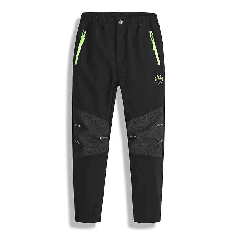 Winter Children Outdoor Pants Polar Fleece Trousers Russian Winter Snow Kids Girls Boys Waterproof Windproof Ski Pants